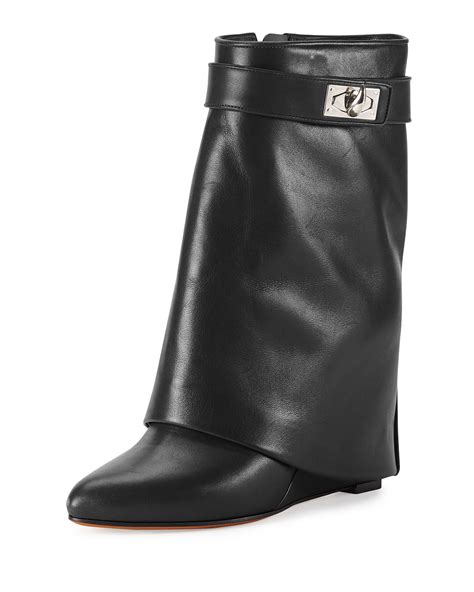 givenchy shark lock fold over boots